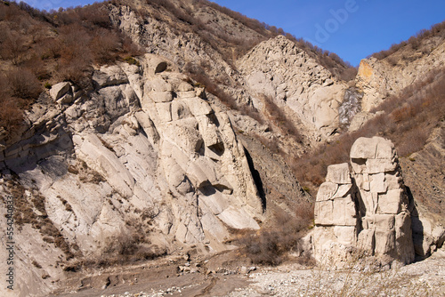 Waterfall in the vicinity of the village of Lagich. Ismayilli region. Azerbaijan. photo