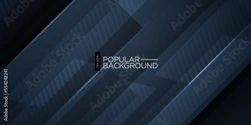 Dark deep black dynamic abstract vector background with straight lines and simple lights. Modern creative halftone premium gradient. 3d cover of business design.Eps10 vector