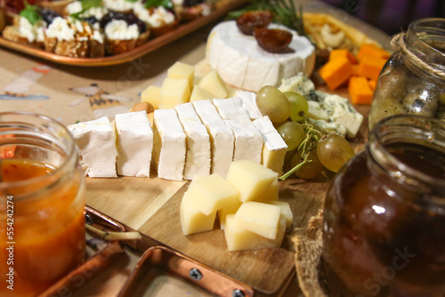 snack table, catering, food for guests