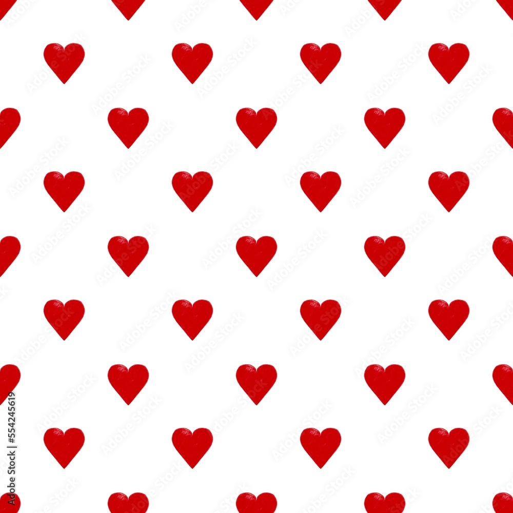 Valentine heart seamless drawings can be used in decorative design fashion clothes Bedding sets, curtains, tablecloths, gift wrapping paper