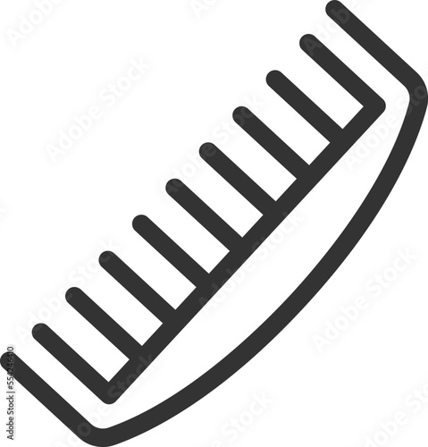 櫛アイコンのイラスト