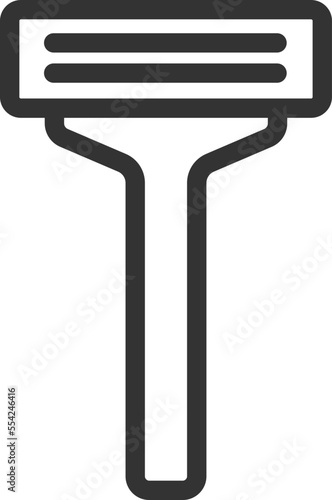 T字剃刀アイコンのイラスト