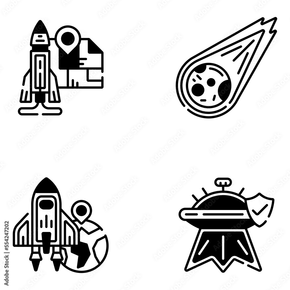 Black Space and Astronomy Icons
Black Space and Astronomy Icons