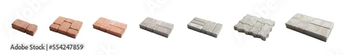 фотографія Paving stones, stepping slabs, curbstones, patterns