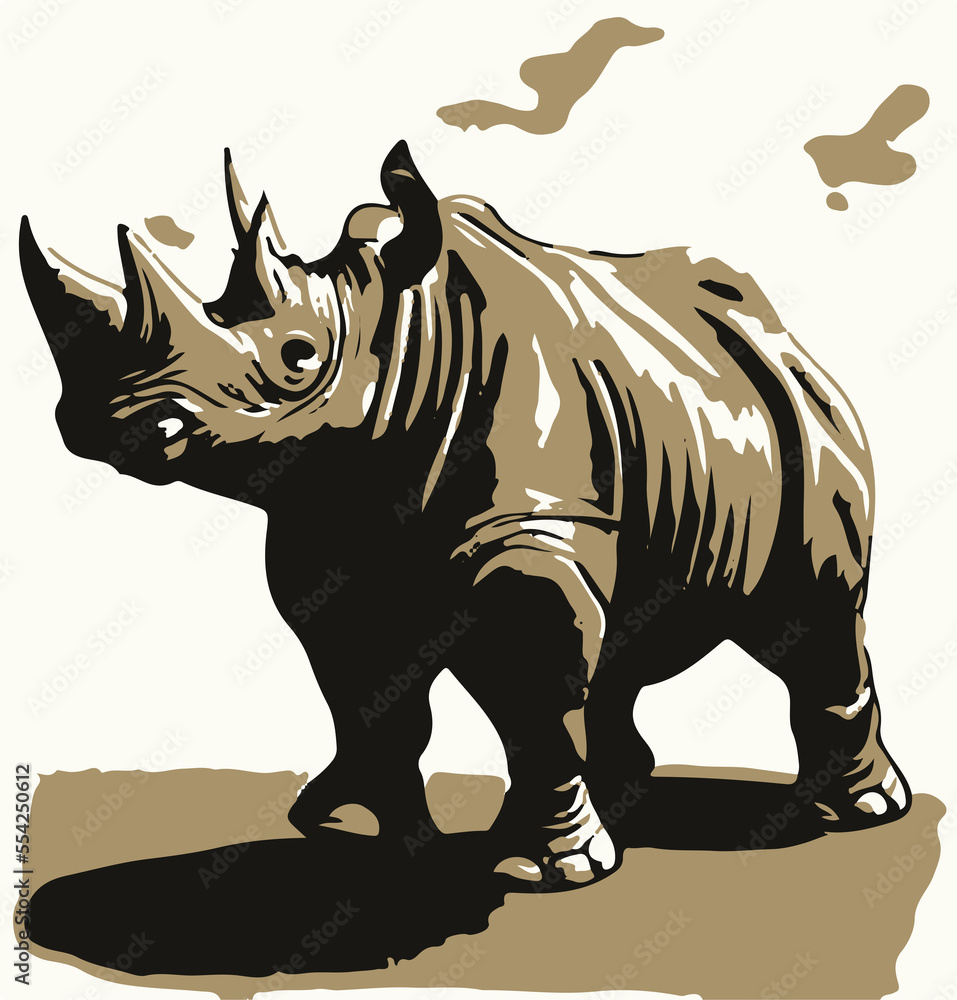 Fototapeta premium savanna rhino