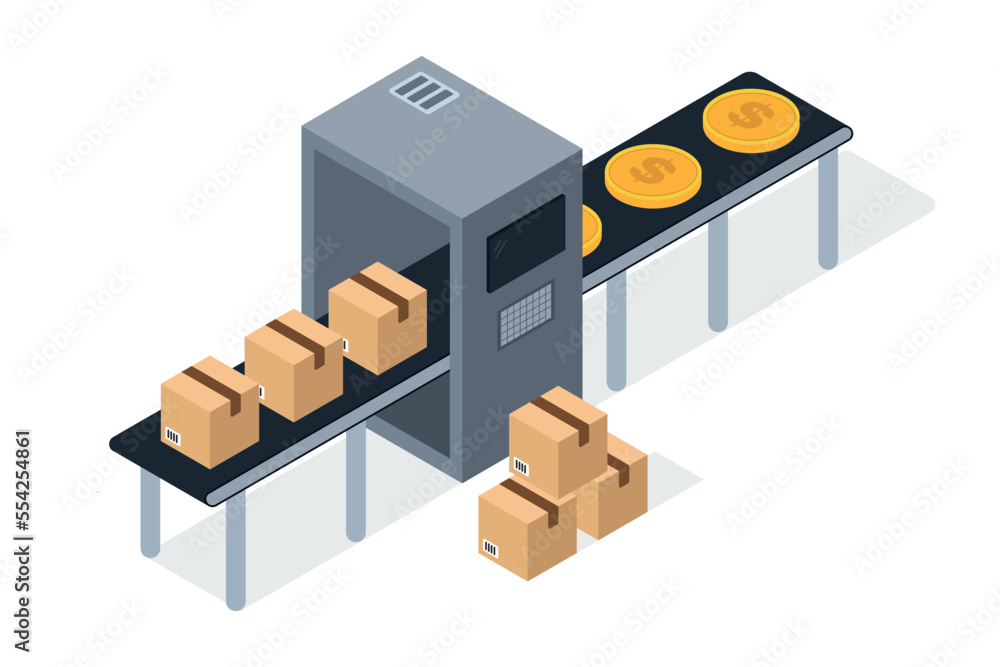 Conveyor Belt Isometric Conveyor Belt Isometric