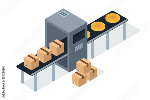Conveyor Belt Isometric