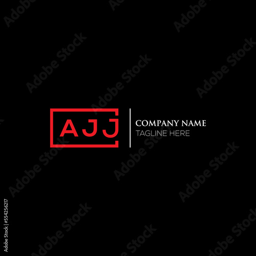 AJJ letter logo design on black background. AJJ creative initials letter logo concept. AJJ letter design. AJJ letter design on black background. AJJ logo vector.
 photo