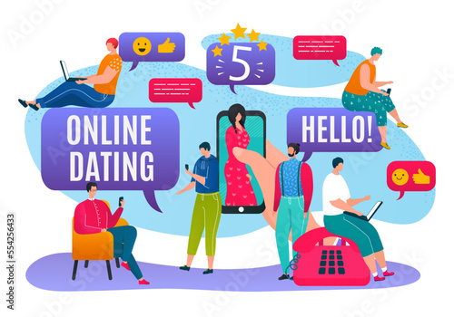 Dating online in mobile social media, people character use smartphone network...