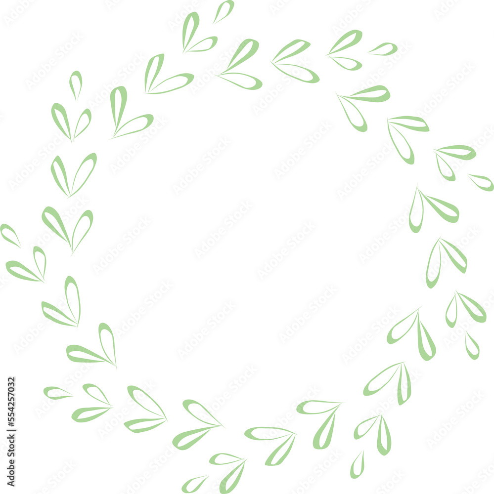 Obraz premium Green floral frame