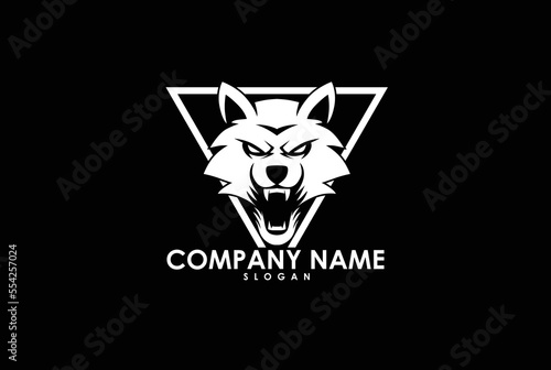 wolf pack logo design vector