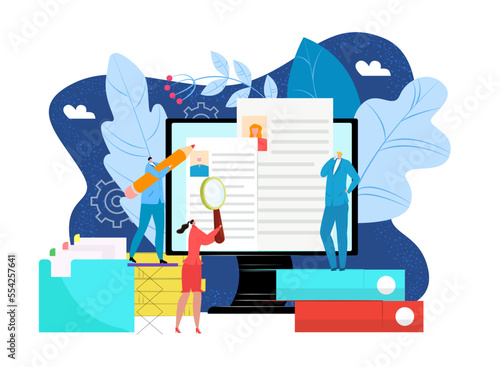 Ageism, discrimination at business work vector illustration. Job employment with unfair stamp at old senior people, stop prejudice concept.