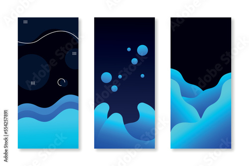 Mobile Water Gradient Backgrounds