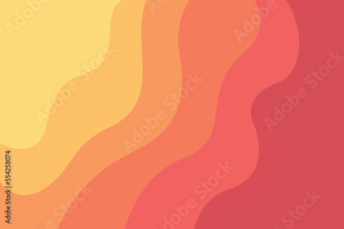 Paper Cutout Background Red Orange