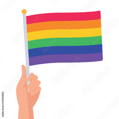 Pride Hand Holding Flag