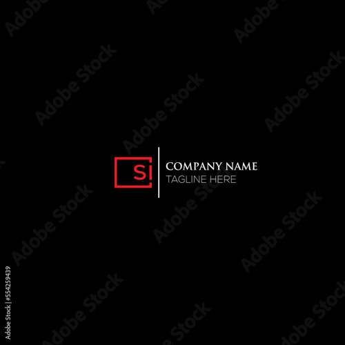 SI letter logo design on black background. SI creative initials letter logo concept. SI letter design. SI letter design on black background. SI logo vector.
