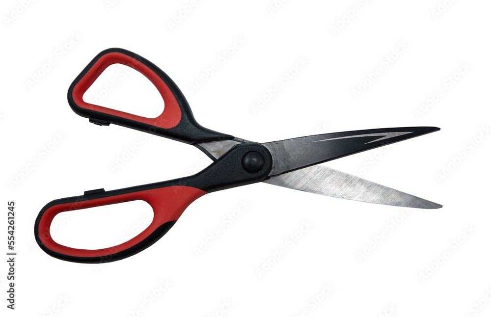 Stationery office scissors on a white background. scissors isolate Stationery office scissors on a white background. scissors isolate