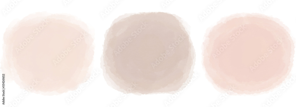 Fototapeta premium Watercolor splotch brush strokes painted beige