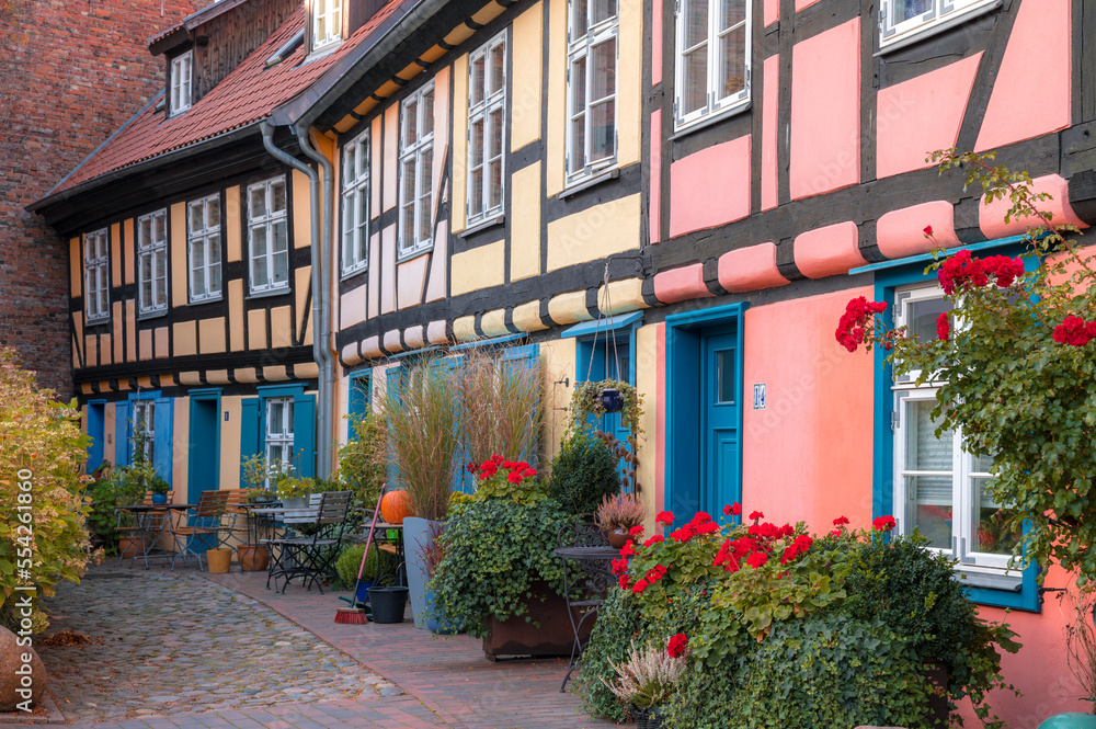 Colourful old houses, Stralsund, Germany