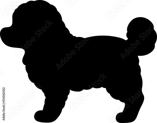 Simple and cute silhouette of Toy Poodle in side view