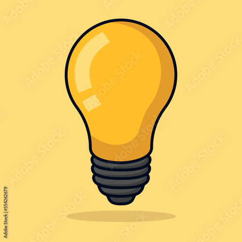 Light Bulb 3D Coloured Outline