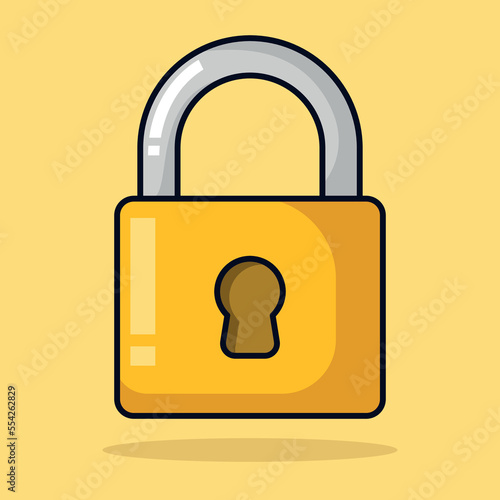 Padlock Coloured Outline