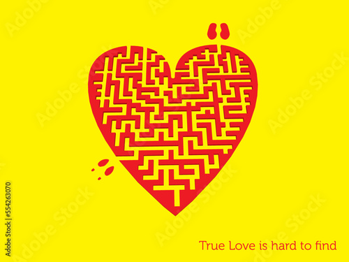 True love is hard to find - concept