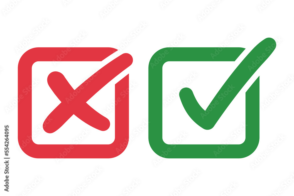 Check And Cross Flat Boxes