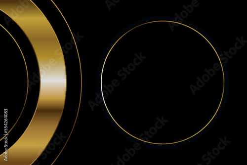 Black Gold Luxury Circle Background