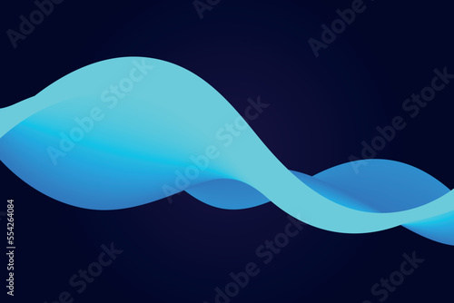 Bright Blue Wavey Lines Abstract Background