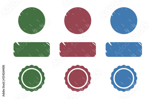 Grunge Seal Stamp Rubber Look Set