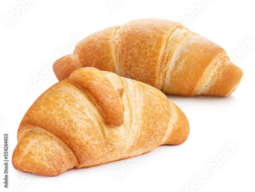 Delicious croissants, isolated on white background