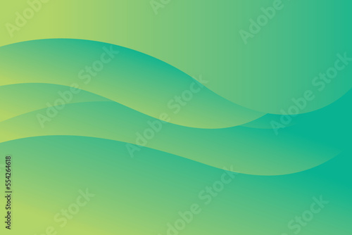 Modern Abstract Wave Background Green