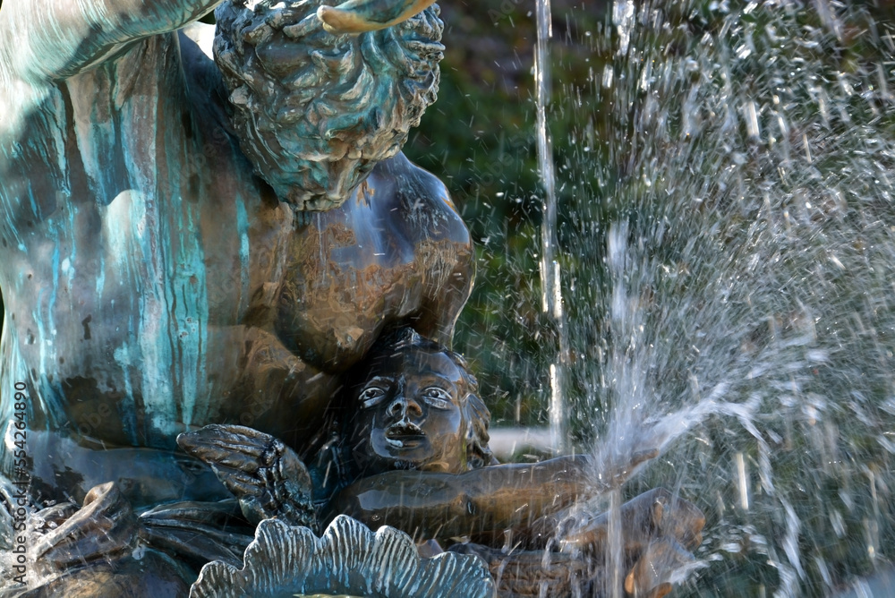 The Fountain of Triton in tge Buda Castle Garden Bazaar