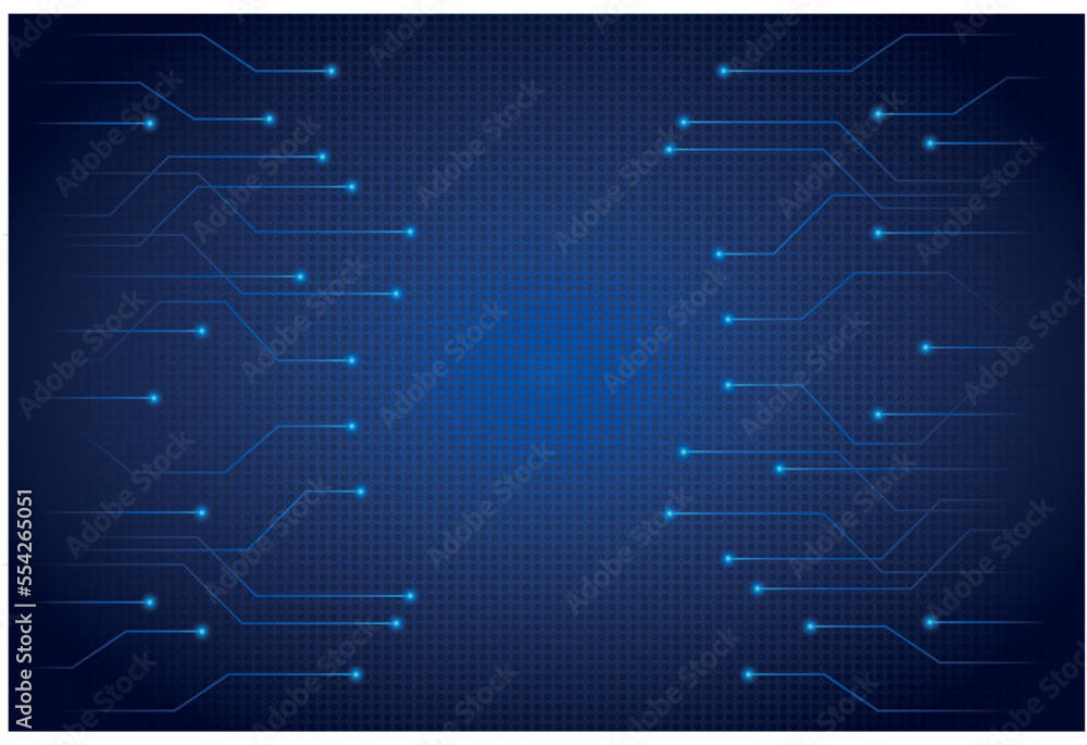 Technology Wires On Dark Blue Gradient Background Wallpaper Technology Wires On Dark Blue Gradient Background Wallpaper