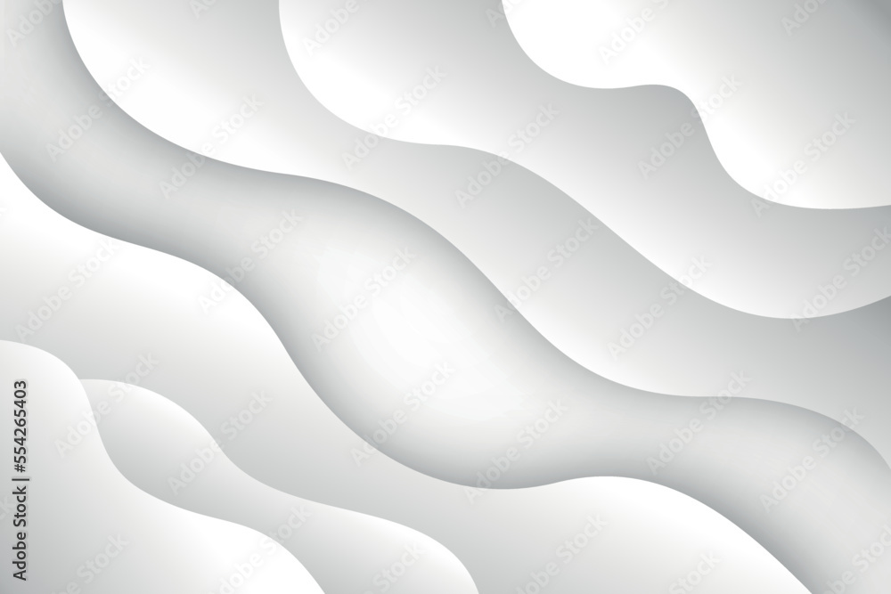 White Silver Smooth Wave Background