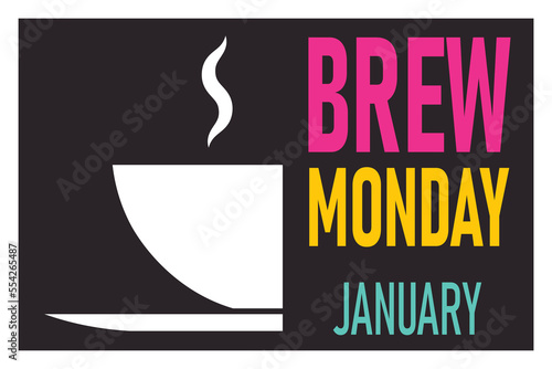 Brew Monday background. With flat Design.