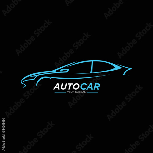 Abstract Lines Car Logo Vector. Vector illustration