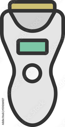 家庭用脱毛器アイコン（カラー）のイラスト
