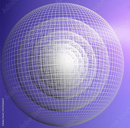 Abstract geometric sphere. 3d render
