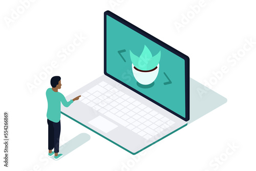 Isometric Plant Laptop