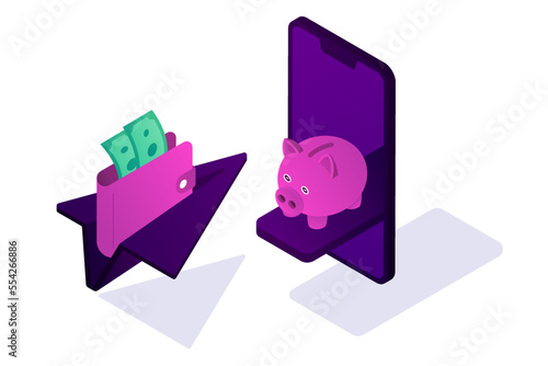Isometric Send Money