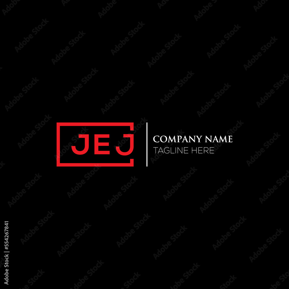 JEJ letter logo design on black background. JEJ creative initials letter logo concept. JEJ letter design. JEJ letter design on white background. JEJ logo vector.
 - obrazy, fototapety, plakaty 