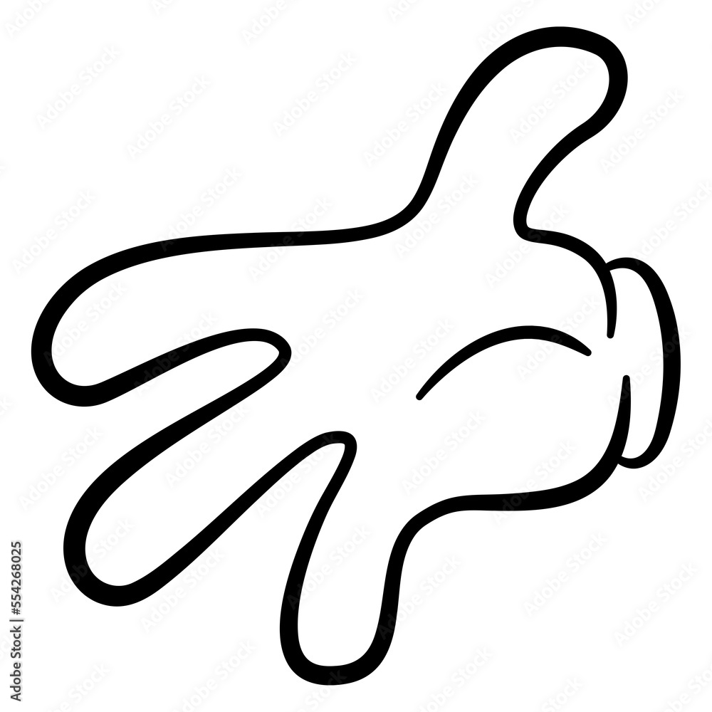 Retro Four-Fingered Cartoon Hand. Retro Four-Fingered Cartoon Hand.
