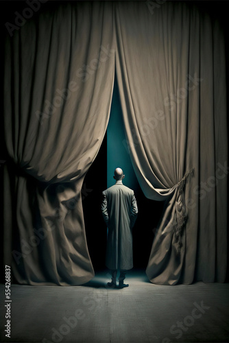 man behind the curtain