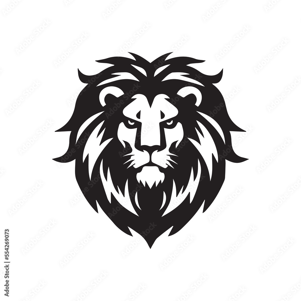 Fototapeta premium head lion mane part logo