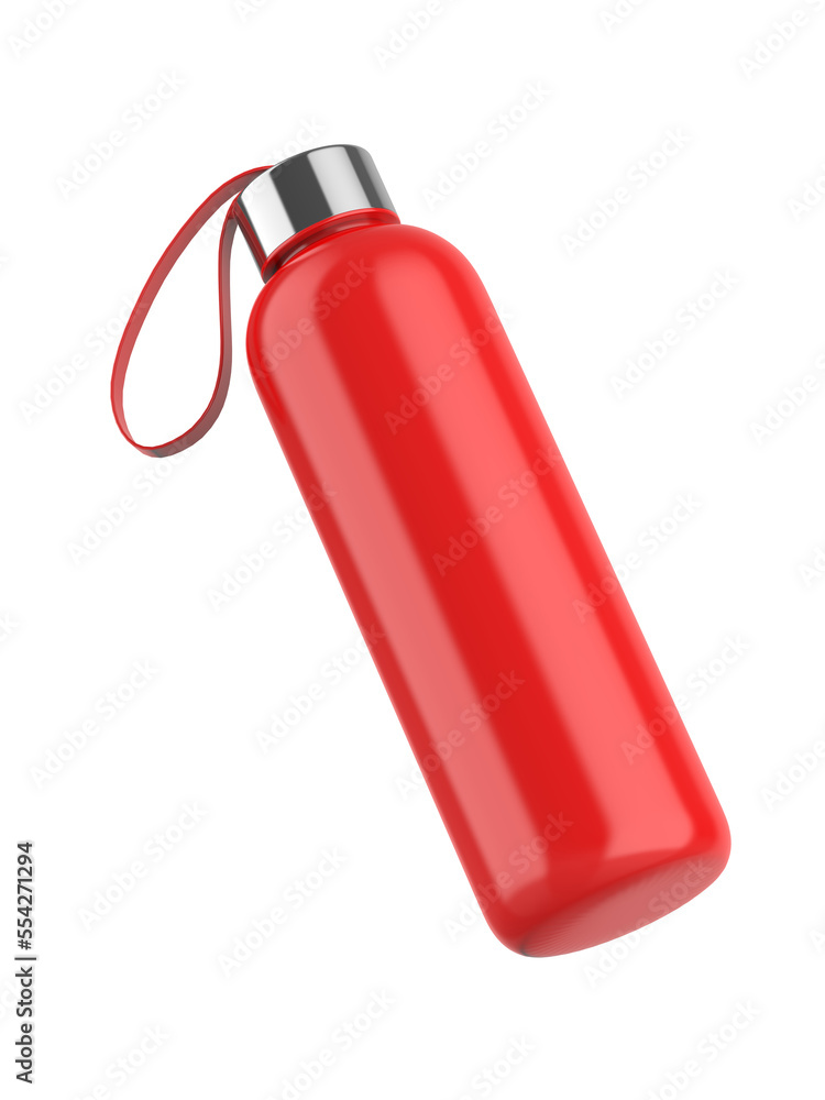Blank stainless steel double wall workout bottle. 3d render illustration. Blank stainless steel double wall workout bottle. 3d render illustration.