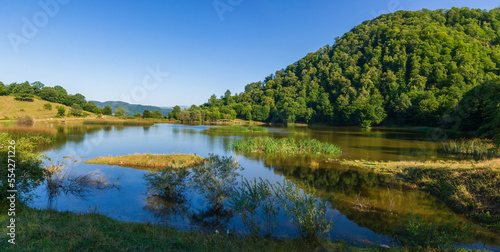 Fabulous view of Tsover lake at summer time, Armenia