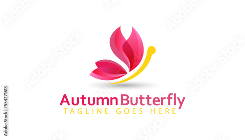 Beauty Vector Logo Illustration. Beautiful Butterfly logo  this logo symbolize  some thing beautiful  soft  calm  nature  metamorphosis  graceful  and elegant.