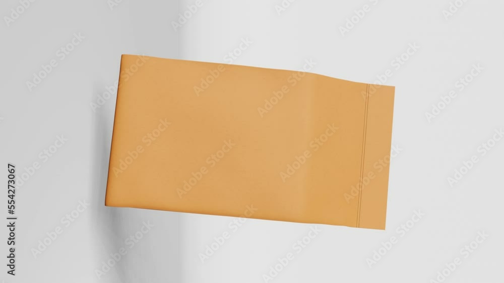 Brown pouch bag coffee bean branding vertical 3D animation. Merchandise standing box bottom pack design. Blank food snack product kraft paper package template Shop delivery sale discount demonstration Brown pouch bag coffee bean branding vertical 3D animation. Merchandise standing box bottom pack design. Blank food snack product kraft paper package template Shop delivery sale discount demonstration